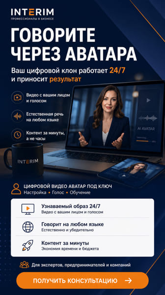 Цифровой видео-аватар под ключ: настройка, голос и обучение работе 